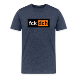 fckch - by cgnfuchur.de - UNISEX - Premium-T-Shirt - Blau meliert