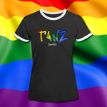 TANZ - The Pride - Frauen Kontrast-T-Shirt - Aufdruck vorne regenbogenfarben