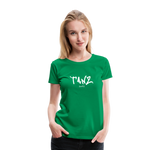 TANZ - Frauen Premium T-Shirt - mit weißem Aufdruck vorne und hinten - Kelly Green