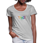 TANZ - by cgnfuchur.de - Pride-Edition Frauen T-Shirt mit U-Ausschnitt - Grau meliert