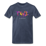 TANZ - by cgnfuchur.de - Batik - Unisex Premium T-Shirt - Blau meliert