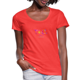 TANZ - by cgnfuchur.de - Batik - Frauen T-Shirt mit U-Ausschnitt - Koralle