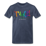 TANZ - by cgnfuchur.de - Pride-Edition - Unisex Premium T-Shirt - Blau meliert