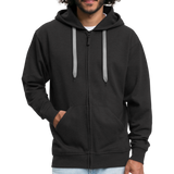 TANZ - Männer Premium Kapuzenjacke mit Reissverschluss  - verschiedene Farben - großer auffallender Schriftzug am Rücken in weiß - Schwarz