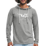 TANZ - Leichtes Kapuzensweatshirt Unisex - Aufdruck weiß vorne - Grau meliert