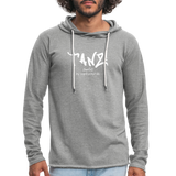 TANZ - Leichtes Kapuzensweatshirt Unisex - Aufdruck weiß vorne - Grau meliert