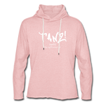 TANZ - Leichtes Kapuzensweatshirt Unisex - Aufdruck weiß vorne - Rosa-Creme meliert