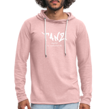 TANZ - Leichtes Kapuzensweatshirt Unisex - Aufdruck weiß vorne - Rosa-Creme meliert
