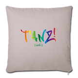 TANZ - Pride Sofakissen mit Füllung 44 x 44 cm - Aufdruck regenbogenfarben - helles Taupe