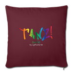 TANZ - Pride Sofakissen mit Füllung 44 x 44 cm - Aufdruck regenbogenfarben - Burgunderrot