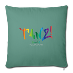 TANZ - Pride Sofakissen mit Füllung 44 x 44 cm - Aufdruck regenbogenfarben - Tanngrün