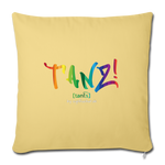 TANZ - Pride Sofakissen mit Füllung 44 x 44 cm - Aufdruck regenbogenfarben - Hellgelb