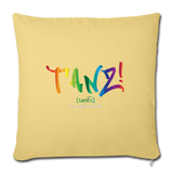 TANZ - Pride Sofakissen mit Füllung 44 x 44 cm - Aufdruck regenbogenfarben - Hellgelb
