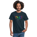 TANZ - Pride - Männer T-Shirt - kräftige Farbtöne - Aufdruck vorne - regenbogenfarben - Navy