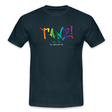TANZ - Pride - Männer T-Shirt - kräftige Farbtöne - Aufdruck vorne - regenbogenfarben - Navy