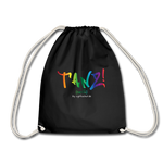TANZ - Turnbeutel -  in verschiedenen Farben - Aufdruck in regenbogenfarben und weiß - einseitig - Schwarz