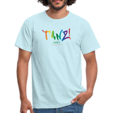 TANZ - Pride - Männer T-Shirt - hellere Farbtöne - Aufdruck vorn - regenbogenfarben - Sky
