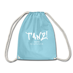 TANZ - Turnbeutel -  Logodruck in weiß -  einseitig - Aqua