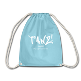 TANZ - Turnbeutel -  Logodruck in weiß -  einseitig - Aqua