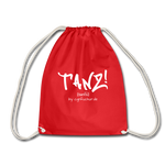 TANZ - Turnbeutel -  Logodruck in weiß -  einseitig - Rot