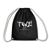 TANZ - Turnbeutel -  Logodruck in weiß -  einseitig - Schwarz