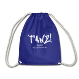 TANZ - Turnbeutel -  Logodruck in weiß -  einseitig - Königsblau