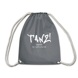 TANZ - Turnbeutel -  Logodruck in weiß -  einseitig - Grau