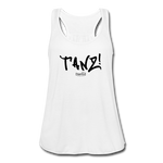 TANZ - Federleichtes Frauen Tank Top - in verschiedenen Farben - Schriftzug schwarz vorne - Weiß