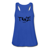 TANZ - Federleichtes Frauen Tank Top - in verschiedenen Farben - Schriftzug schwarz vorne - Royalblau