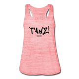 TANZ - Federleichtes Frauen Tank Top - in verschiedenen Farben - Schriftzug schwarz vorne - Rot meliert