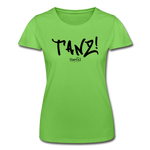 TANZ - Frauen-T-Shirt von Fruit of the Loom - in verschiedenen Farben - Schriftzug vorne schwarz - Hellgrün