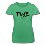 TANZ - Frauen-T-Shirt von Fruit of the Loom - in verschiedenen Farben - Schriftzug vorne schwarz - Grün meliert