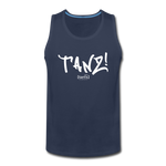 TANZ - Männer Premium Tank Top - verschiedene Farben  mit weißem Aufdruck vorne - Navy