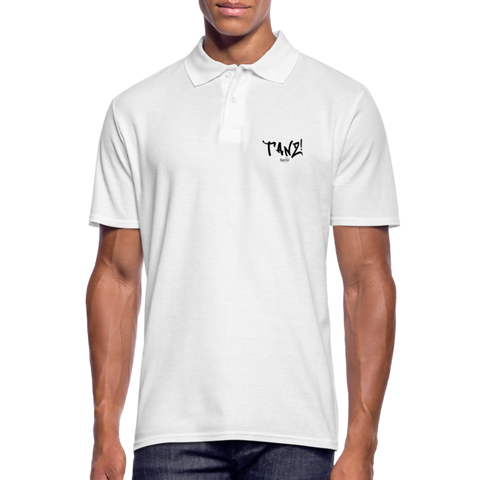 TANZ! by cgnfuchur.de - Männer Poloshirt - verschiedene Farben - Aufdruck schwarz vorne links (klein) und Ärmel (links klein) - Weiß