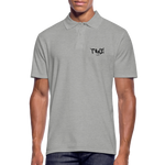 TANZ! by cgnfuchur.de - Männer Poloshirt - verschiedene Farben - Aufdruck schwarz vorne links (klein) und Ärmel (links klein) - Grau meliert