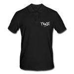 TANZ! by cgnfuchur.de - Männer Poloshirt - weißer Aufdruck - vorne links (klein) und linker Armel (klein) - Schwarz